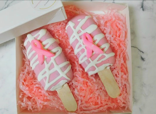 Pink Ribbon Cake Pops