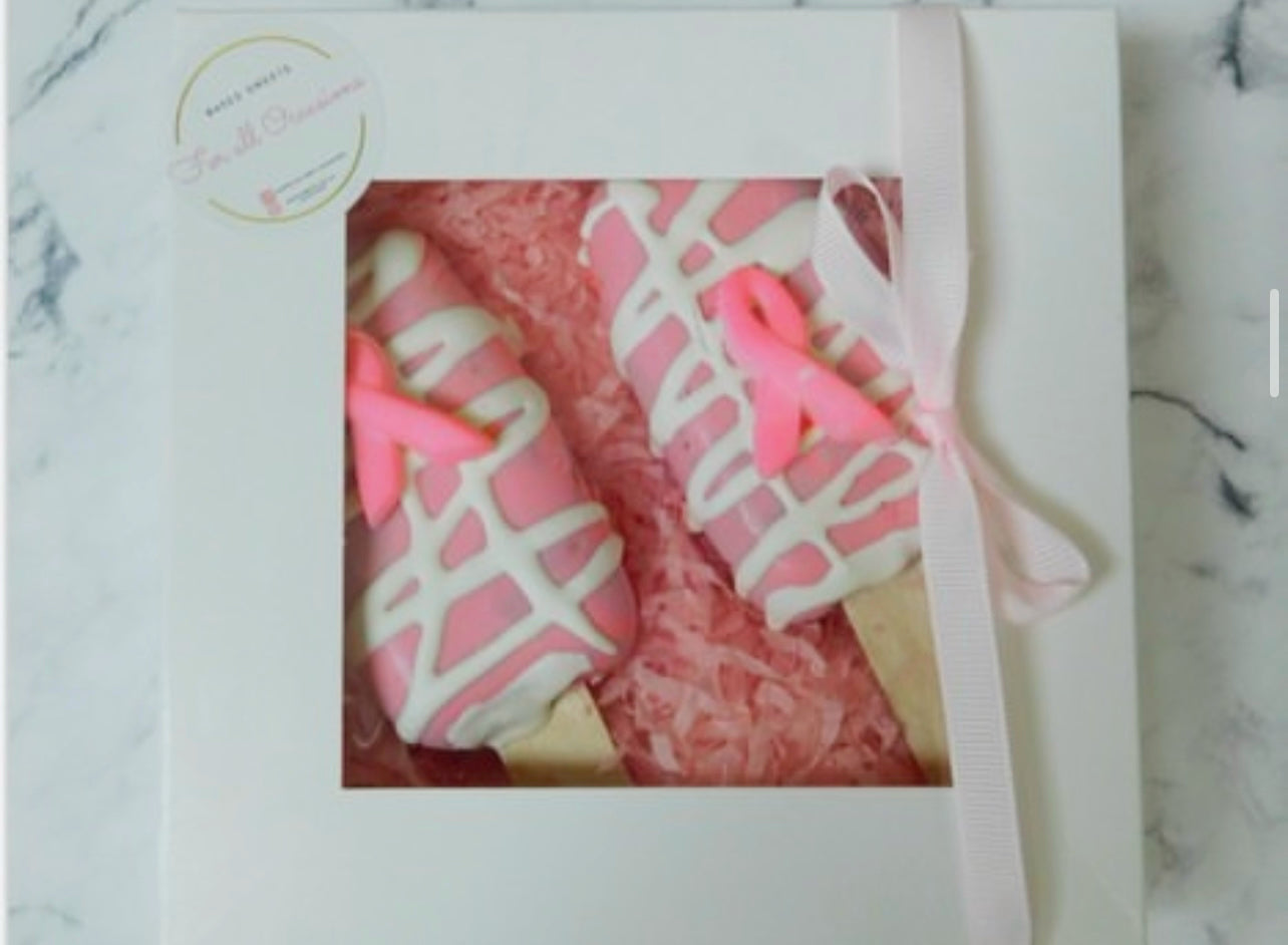 Pink Ribbon Cake Pops