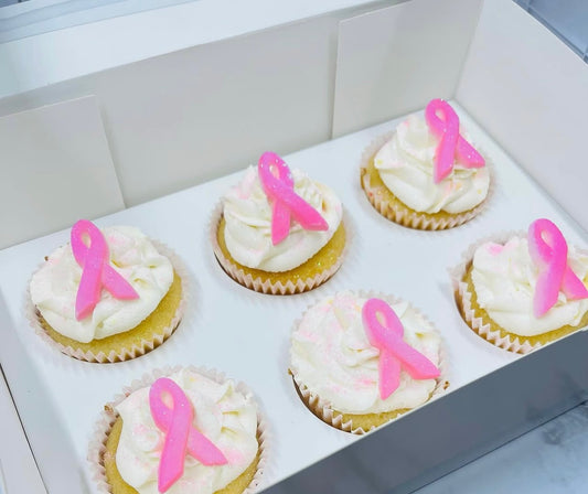 Pink Ribbon Cupcake