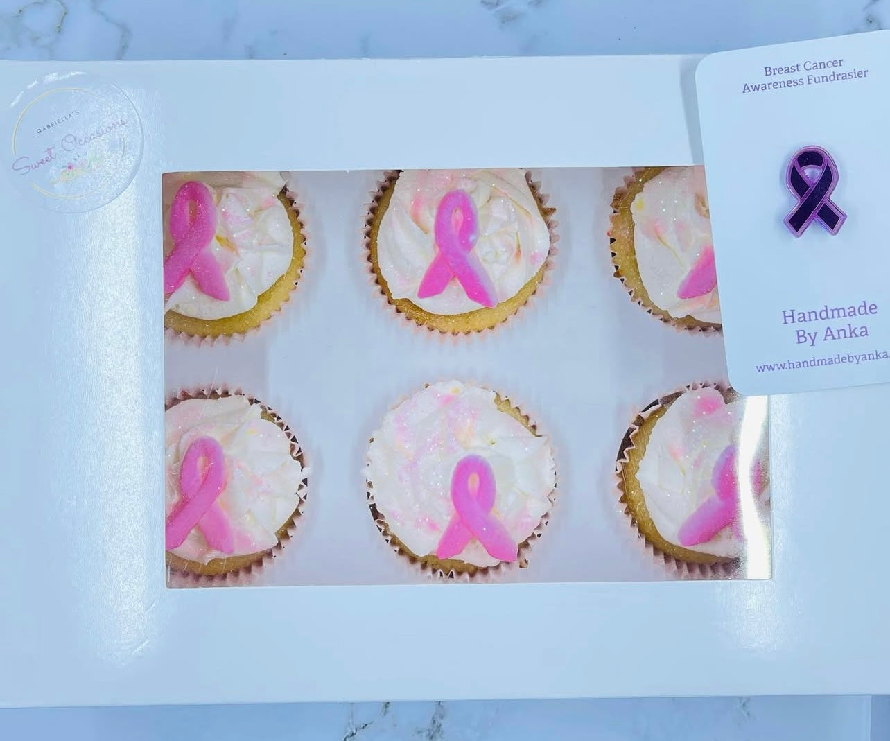 Pink Ribbon Cupcake