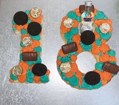 Custom Number Cookie Cake